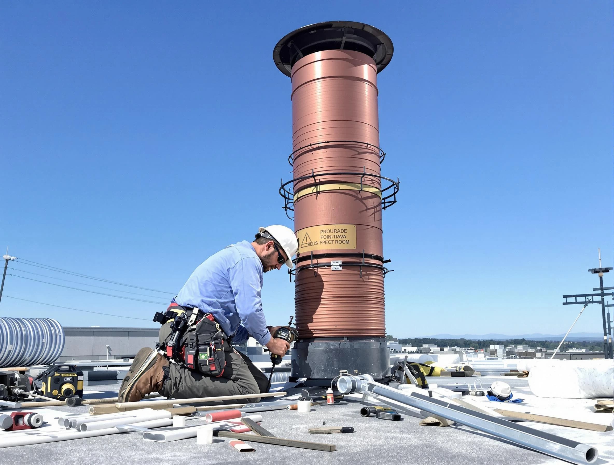 Installed chimney liner by Clanton Chimney Sweep in Clanton, AL