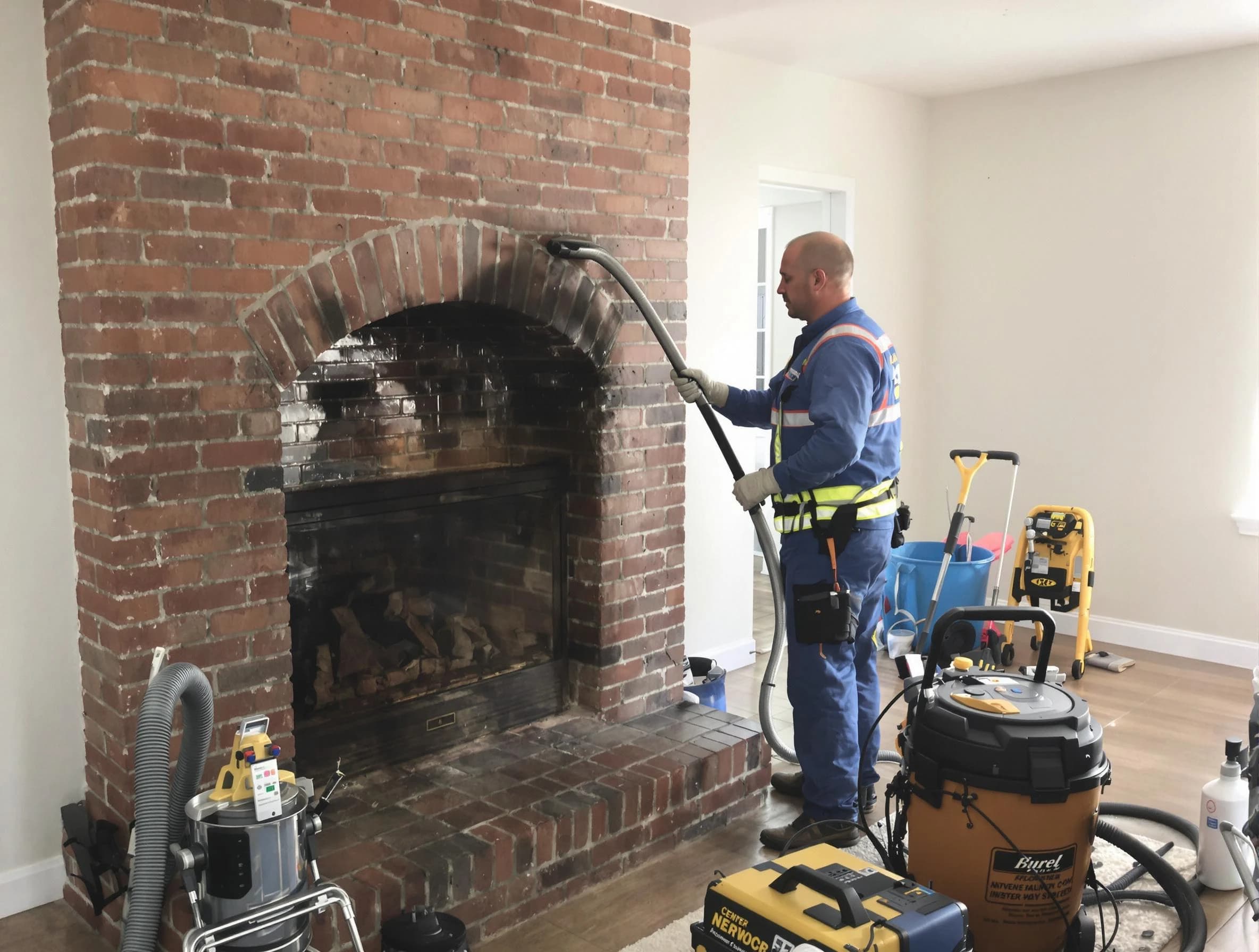 Clanton Chimney Sweep expert performing detailed chimney sweep in Clanton, AL