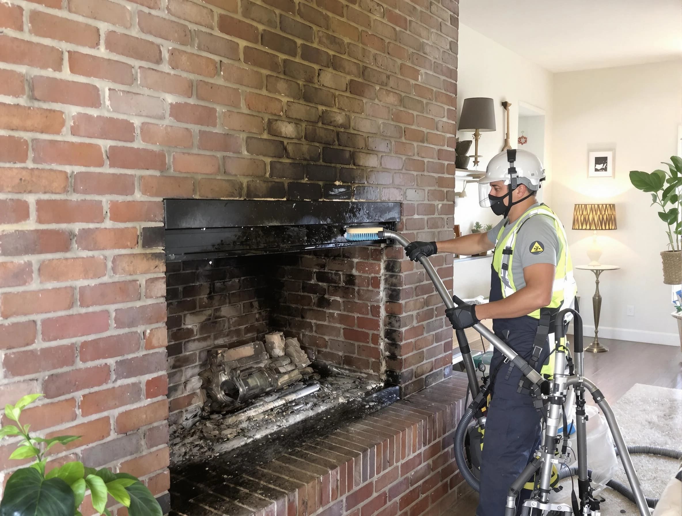 Clanton Chimney Sweep providing fireplace cleaning services in Clanton, AL
