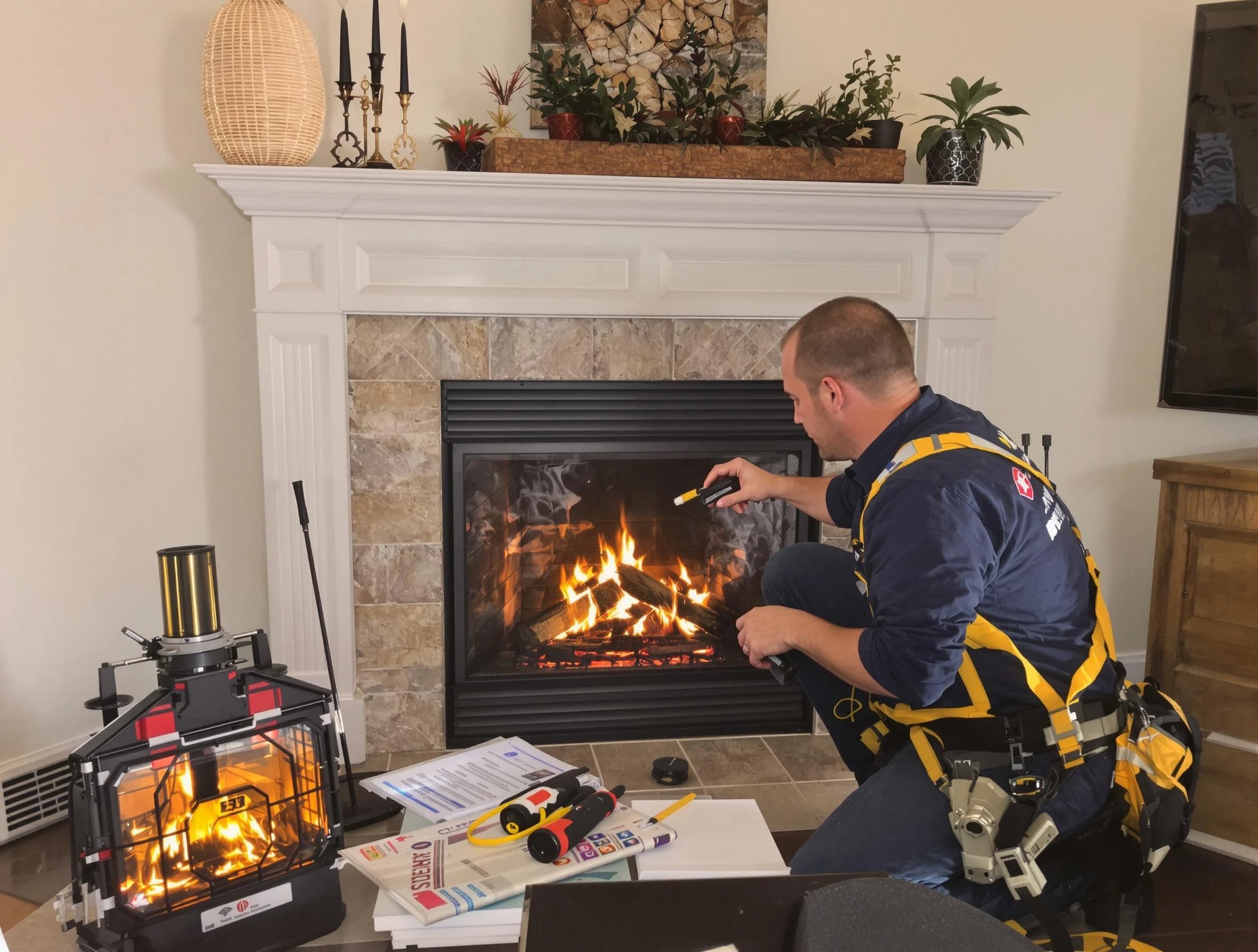 Safety-focused fireplace inspection by Clanton Chimney Sweep in Clanton, AL