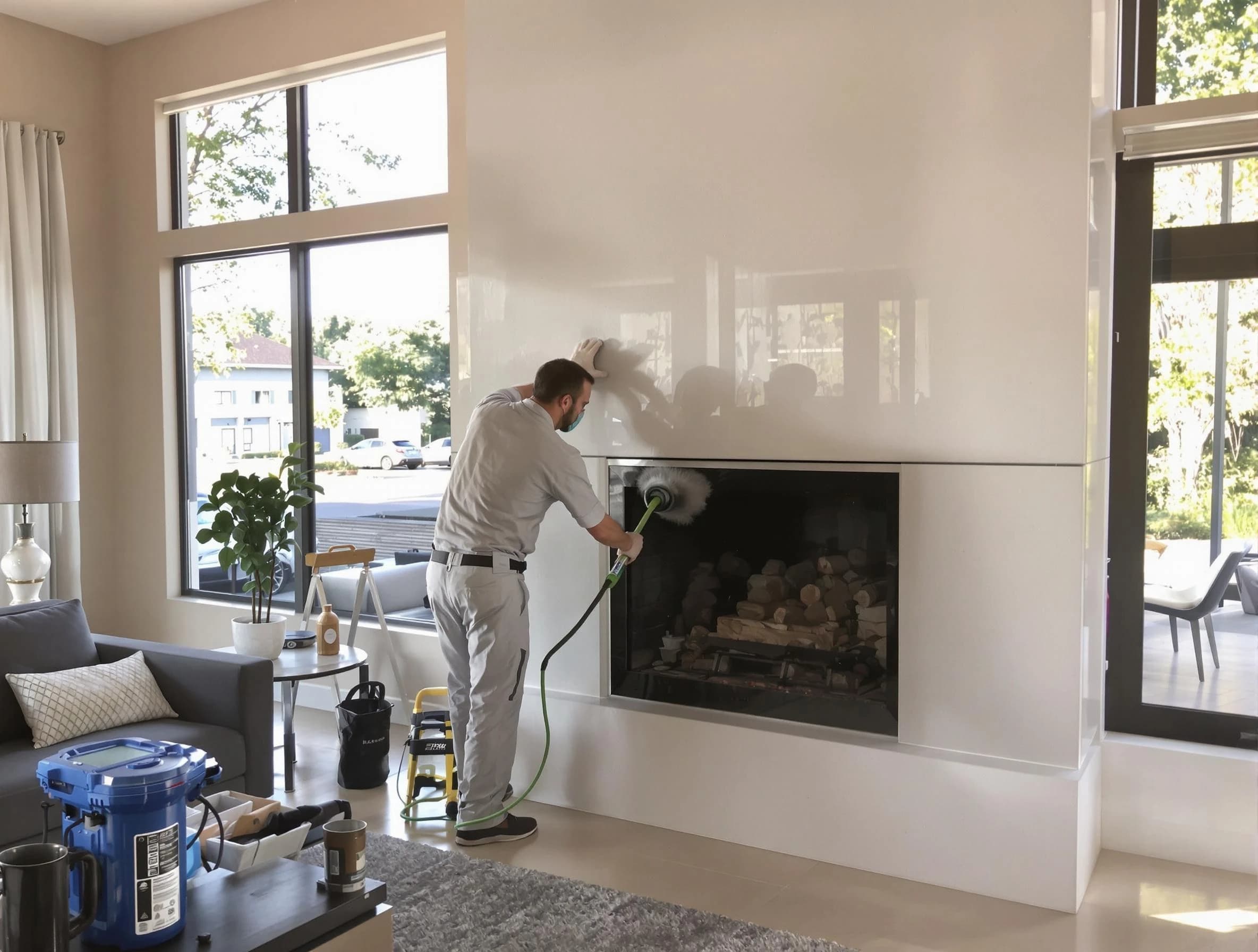 Clanton Chimney Sweep performing thorough soot removal in Clanton, AL