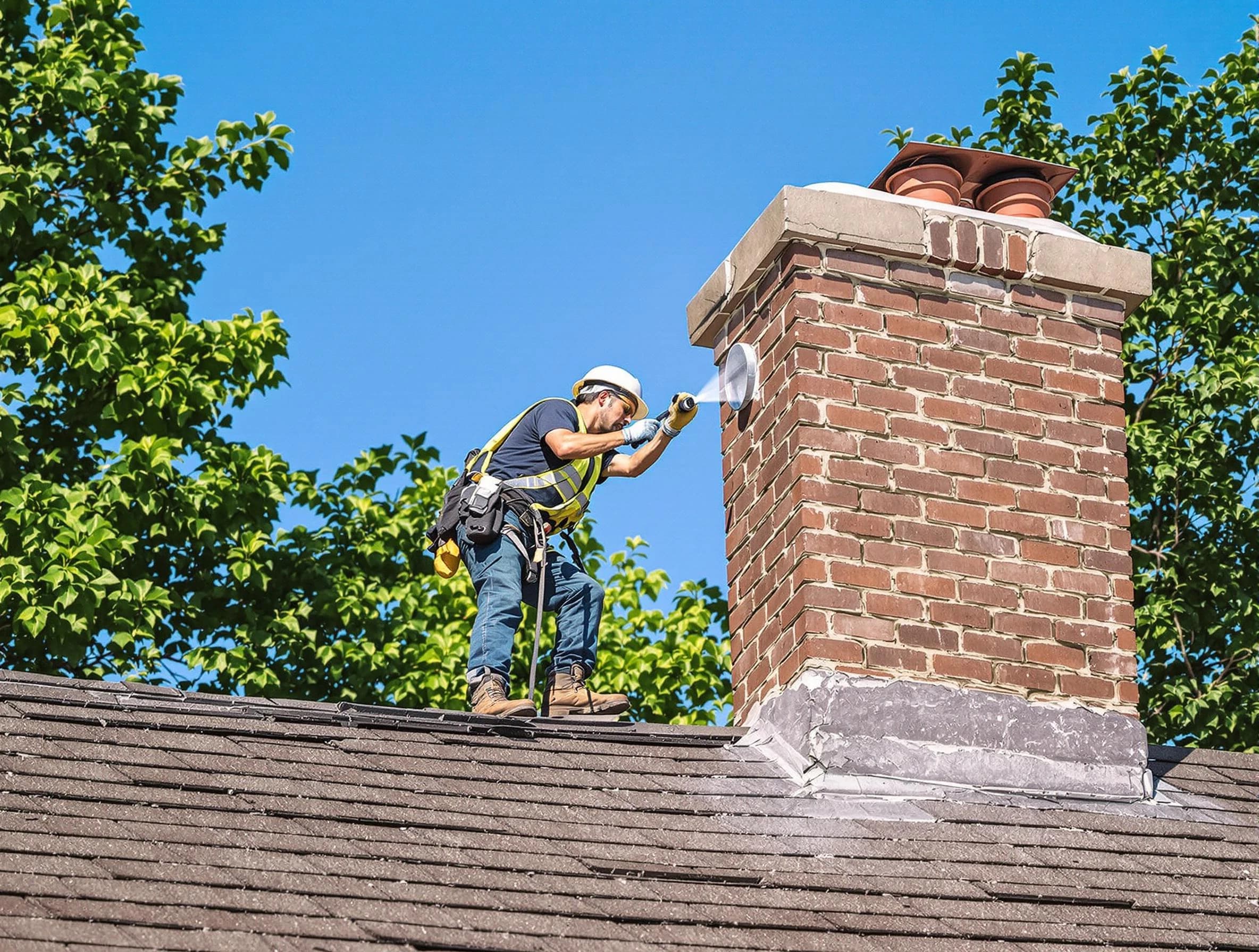 Clanton Chimney Sweep performing an inspection with advanced tools in Clanton, AL