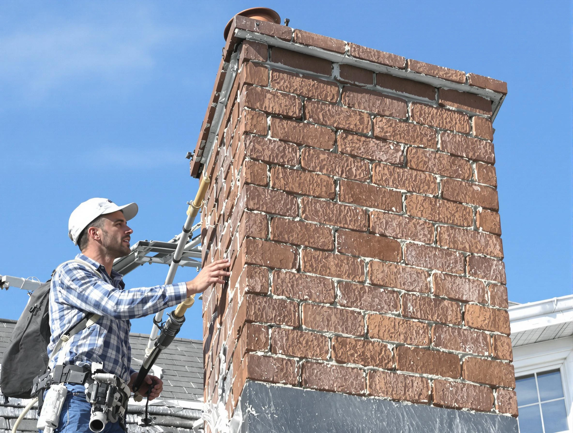 Brickwork for a chimney rebuild by Clanton Chimney Sweep in Clanton, AL