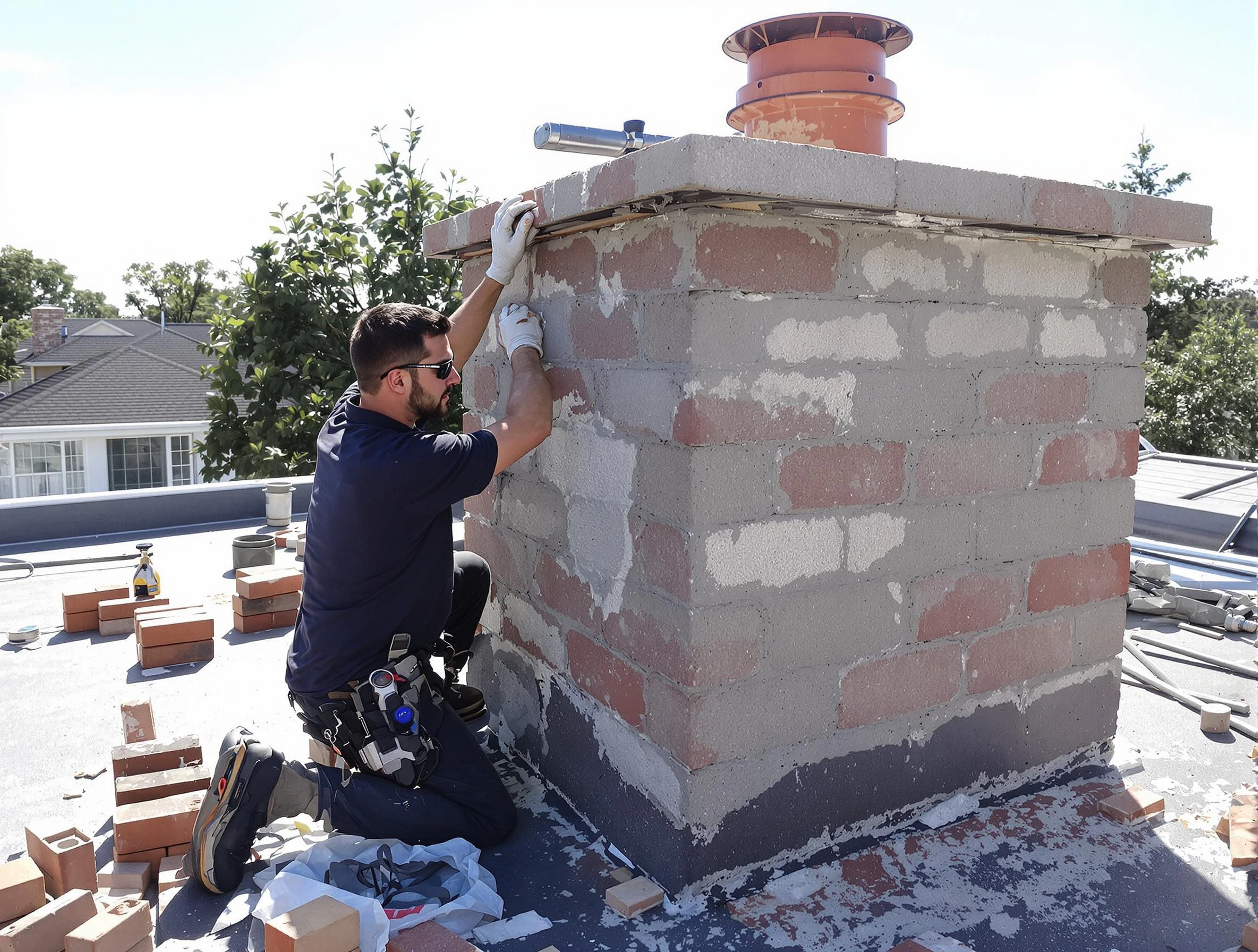 Advanced chimney repair process by Clanton Chimney Sweep in Clanton, AL