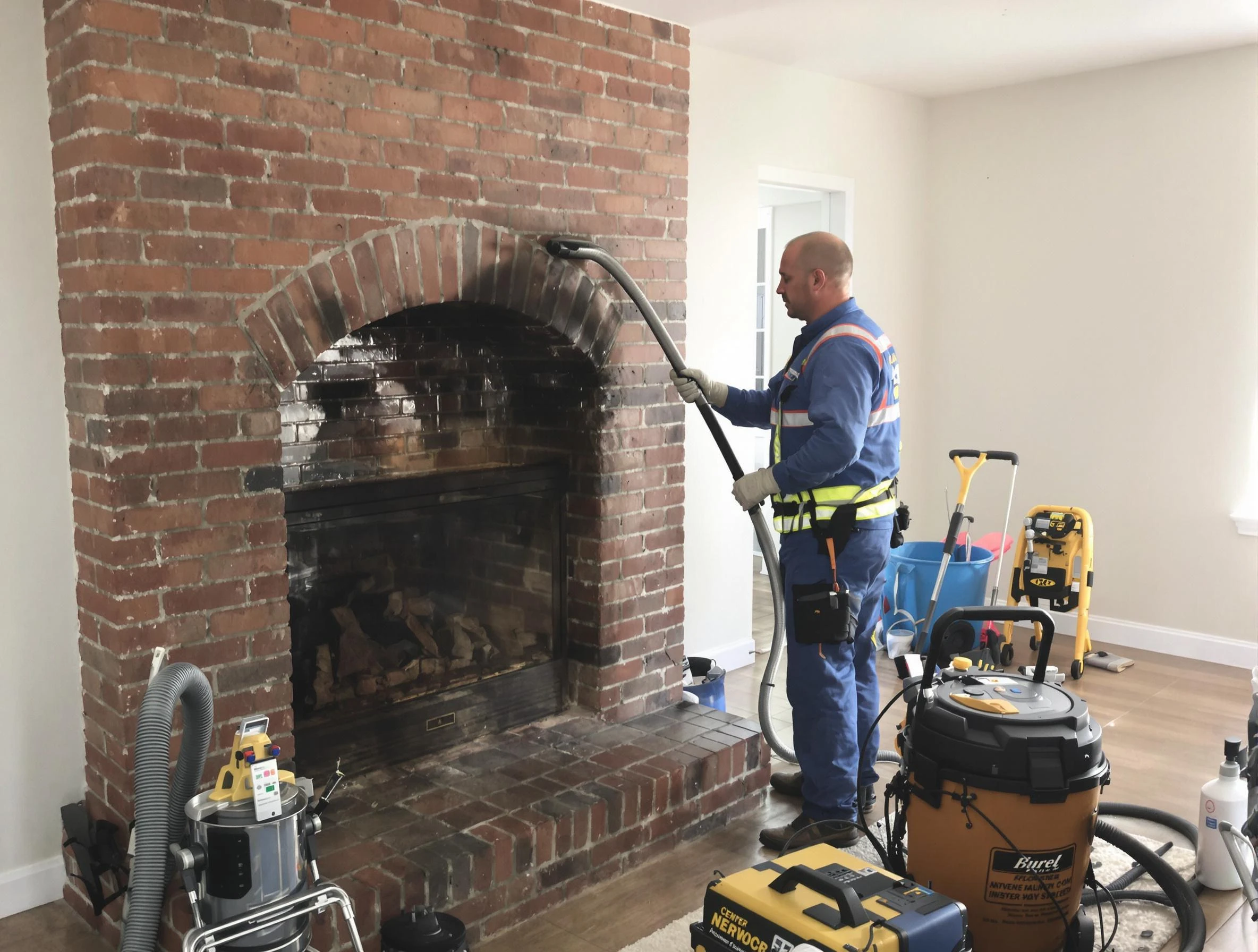 Clanton Chimney Sweep expert performing detailed chimney sweep in Clanton, AL